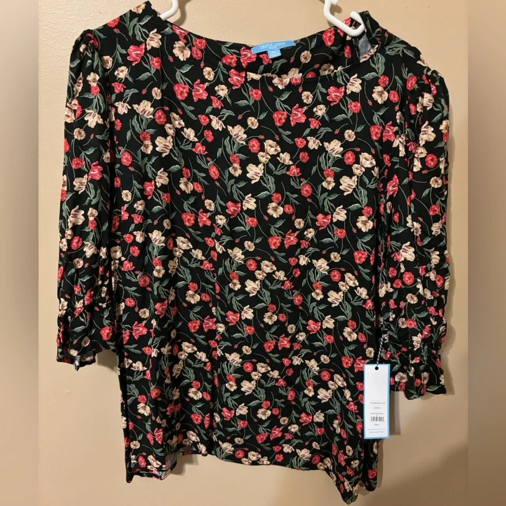 NWT Draper James Floral Blouse - Picture 1 of 3